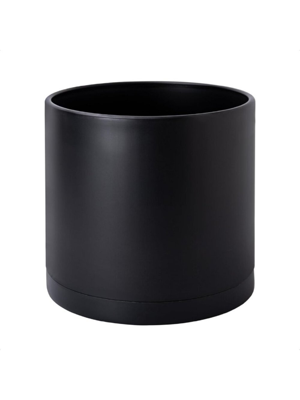 Stylish 12" Black Plastic Planter Pot with Saucer - Indoor/Outdoor Gardening